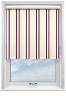 Winnies Stripe, Mulberry - Twist&Fit Roller Blind